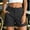 *Black, variant on Women's High Waisted Cargo Shorts ,Solid Color Casual Summer Work Bottoms Beige,Women's Plus L