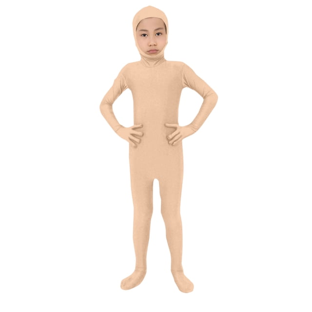 Cowsor Kids High Stretch Spandex Bodysuit Costume Open Face Unitard Child Full Body Skin Suit Zentai Suit