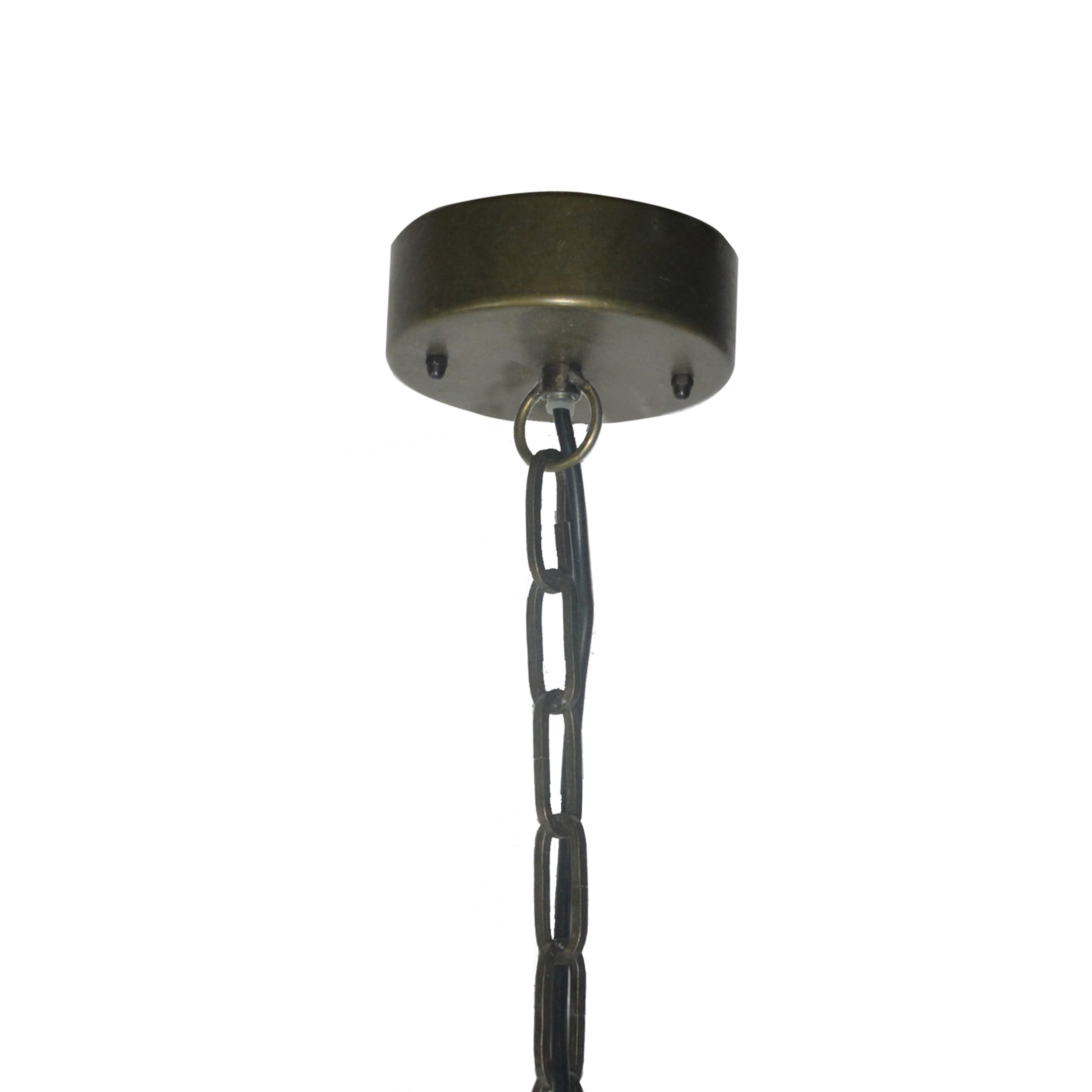 Creative Co-Op 2-Tier Draped Wood Bead Chandelier