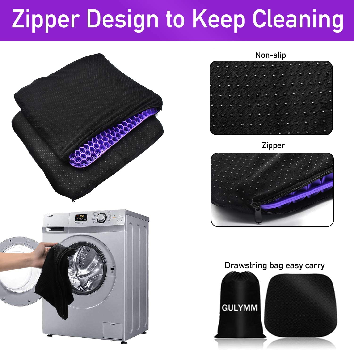Sojoy Purple Gel Seat Cushion and Lumbar Support Pillow - Online Shopping  for Car Heated Blankets,Heated Seat Cushion,Car Gel Cushions,Free Shipping  From USA