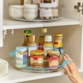 thumbnail image 5 of Ycandiee Cabinet Organizer, Spice Storage, Plastic Rotating Round Lazy Susan Turntable for Cabinet, Pantry, Countertop, Table, Fridge, 11.8 Inch, 5 of 7
