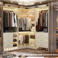 thumbnail image 4 of Hanyu Corner Closet System with Shelves, 34’’ Closet Organizer System with Hanging Rods, Wood Walk-in Closets for Corner Small Space,Freestanding Corner Tower, L Shaped Garment Rack, Black, 4 of 14