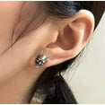 thumbnail image 2 of SILVERCUTE 925 Sterling Silver Earrings for Women,Silver Cat/Dinosaur/Devil Horn/Leaf/Snake/Skeleton Various Stud Earrings or Ear Cuffs, 2 of 15