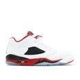 thumbnail image 2 of nike jordan kids air jordan 5 retro low (gs) white/fire red/black basketball shoe 5.5 kids us, 2 of 3