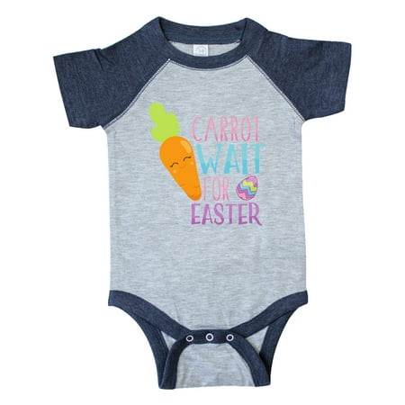 

Inktastic Carrot Wait For Easter Colorful Easter Egg Gift Baby Boy or Baby Girl Bodysuit