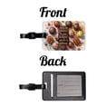 thumbnail image 4 of Life Is Like Chocolate Inspirational Watercolor Faux Leather Travel Luggage Tag, 4 of 7