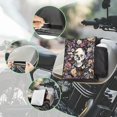 thumbnail image 3 of Uorisanigo ATV Tank Bag Floral Skull Motorcycle Dual Pocket with Bottle Holder Universal ATV Fender Bag Wear-Resistant Front Accessories Storage Pack Luggage for Motorcycles, 3 of 7