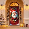 thumbnail image 5 of Ouuluon Festive Christmas Door Cover, 35X71 inch Curtain for Door Wall Holiday Party Decoration, 5 of 7