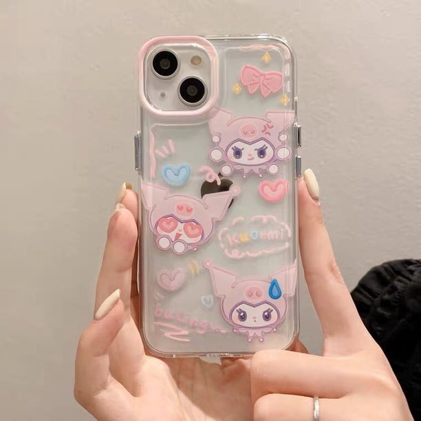 Fundas de teléfono transparentes con dibujos de Kirbies Sanrio Kuromi para iPhone 14 13 12 11 Pro Max XR XS MAX 8X7 SE funda trasera suave Y2k Girl xuanjing unisex