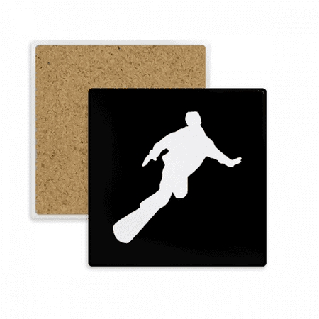 

Skateboarding Sport Black Outline Square Coaster Cup Mat Mug Subplate Holder Insulation Stone