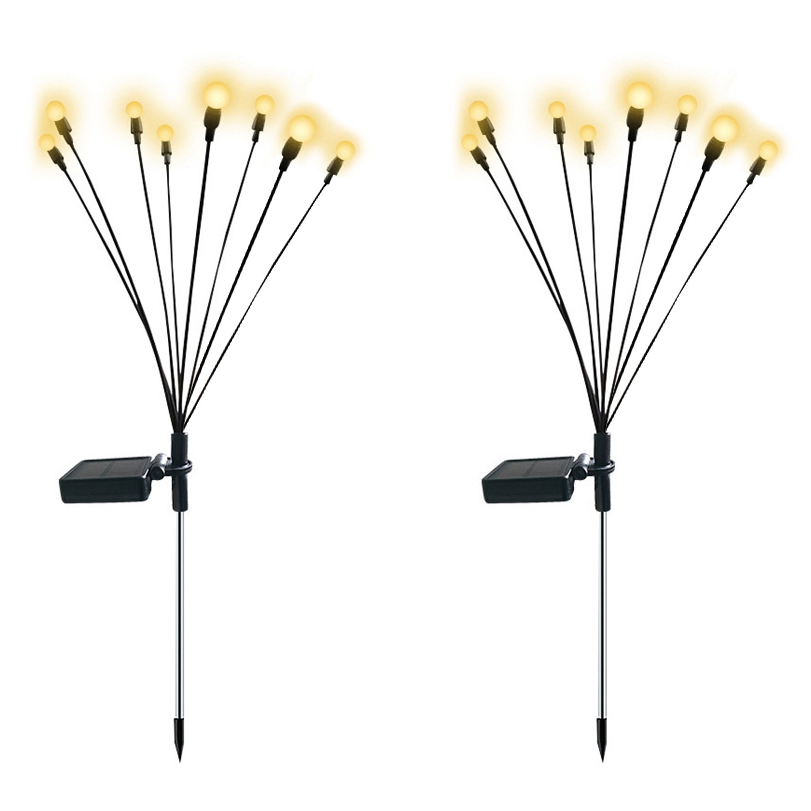 Leke Solar Powered Firefly Lights Flickering Bulbs Outdoor Garden Patio