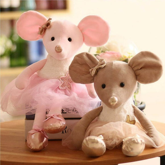 kurtrusly 45cm Cute Ballet Mouse Plush Toys Lovely Dressing Clothes Animal Mouse Dolls Birthday Gifts