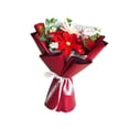 thumbnail image 4 of Ramo de flores de ganchillo de 45 cm, regalo de bendición eterna, decoración navideña artificial Rojo, 4 of 9