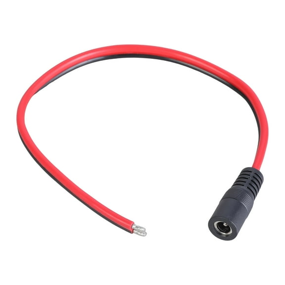 DC5521 Female Power Repair Cable 5.5mm x 2.1mm 14AWG Power Pigtail Cable for Electronics and Security Device Accessories