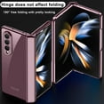 thumbnail image 6 of Compatible Transparent Case for Samsung Galaxy Z Fold 4 Case Hinge Protection Wine Red,Magnetic Adsorption Luxury Ultra Thin Plating PC Samsung Z Fold 4 Case,Samsung Z Fold 4 5g Phone Case, 6 of 14