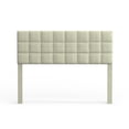 thumbnail image 4 of Varia 20" Tall Panel Upholstered Headboard, 3-Row Square Tufting, Full Size, Beige, 4 of 8