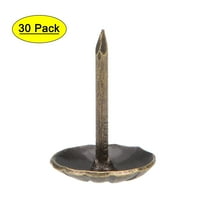 Uxcell 11mm Head Dia Round Thumb Push Pins Bronze Tone Upholstery Nails Tack 30 Pack