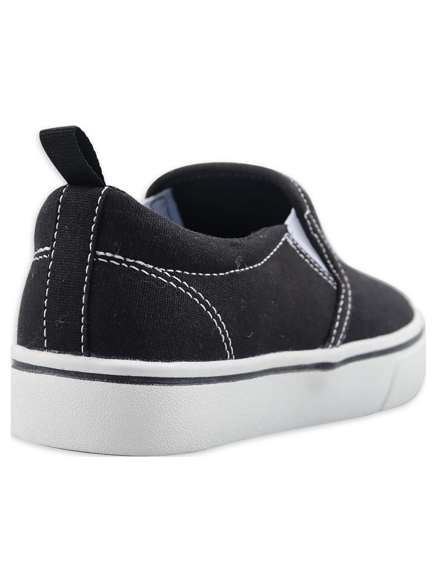 Wonder Nation Boys Casual Slip-On Sneakers, Black photo 8