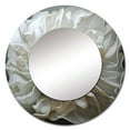 thumbnail image 2 of Designart " Seashells" Clam White Large Round Mirror - Round Mirror Wall Décor - Coastal Round Printed Mirror 36" x 36" Inch, 2 of 5