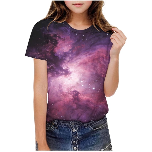 Camiseta de Manga Corta para Niños, Camiseta de Cuello Redondo Linda, Camiseta de Manga Corta Linda Suave para Niños Y Niñas