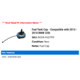 thumbnail image 2 of Fuel Tank Cap - Compatible with 2013 - 2018 BMW 320i 2014 2015 2016 2017, 2 of 2