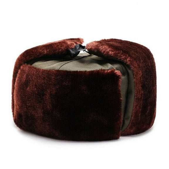 CoCopeanut Topi Bomber Pria Musim Dingin Penutup Telinga Hangat Tahan Angin Topi Musim Dingin Rusia Berkendara Luar Ruangan Pria dan Wanita dengan Penutup Telinga Topi Bersepeda