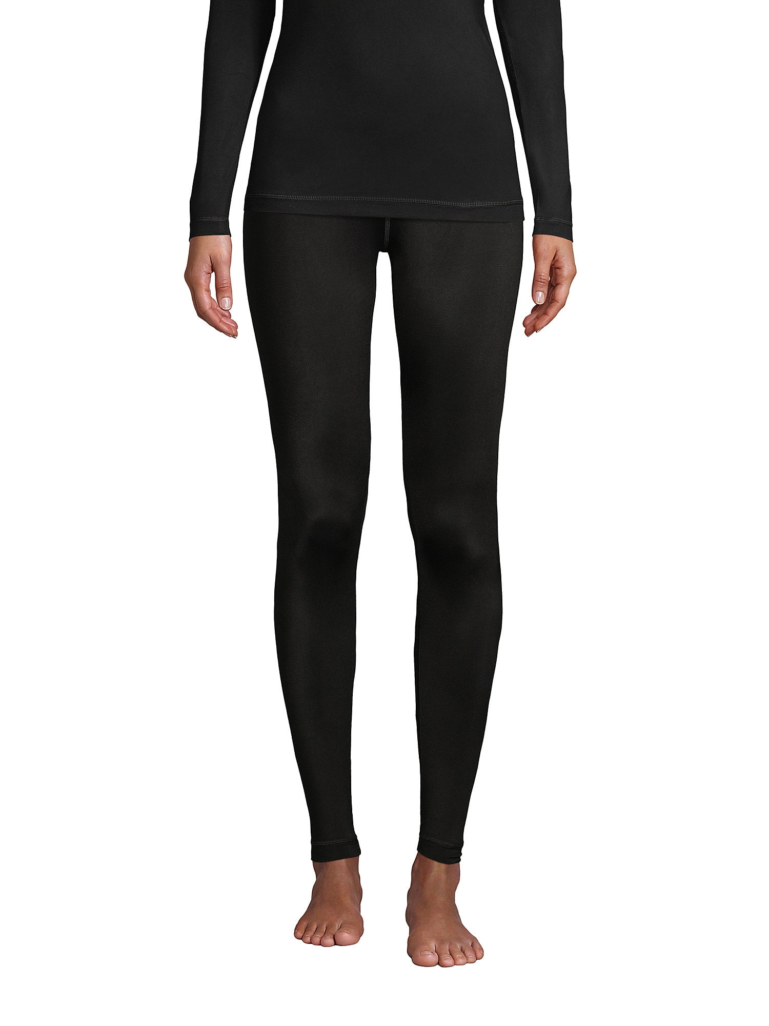 Lands' End Women's Petite Thermaskin Heat Base Layer Thermal Pants Long