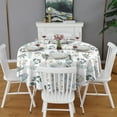 thumbnail image 2 of Fall Pumpkins Leaves Pattern Round Tablecloth 60" X 60",Wrinkle Wipeable Table Cloth for Kitchen Dining Room Picnic Patio Party, 2 of 6