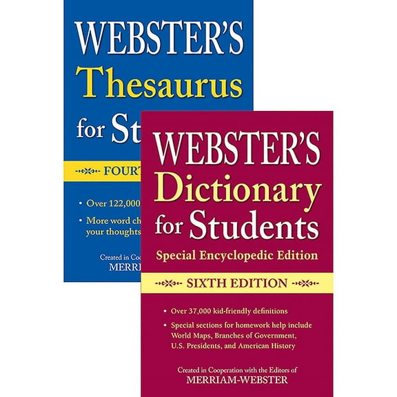 Webster's for Students Dictionary/Thesaurus Shrink-Wrapped Set, (Paperback)