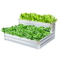 thumbnail image 4 of LuxenHome 2-Tier Rectangular Galvanized Steel Raised Garden Bed, 4 of 10