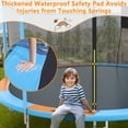 thumbnail image 5 of 14ft Trampoline with Basketball Hoop, SEGMART Upgraded Round Kids Outdoor Trampoline with Enclosure, Heavy-Duty Backyard Trampoline for Adults and Kids, Blue, 5 of 10
