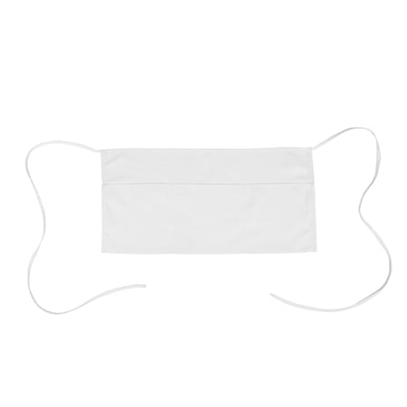 Restaurantware-Chef 101 Waist Aprons 100 Server Aprons With 3 Pockets - Half Waist Machine Washable White Poly-Cotton Unisex Apron For Hotel Bar Cafe Salon Restaurant Spa Florist And More