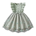 thumbnail image 2 of HAYIMI Child Summer Girls Dress With Mesh Floral Lace Trim Sleeveless Party Style For Warm Weather O-Neck Holiday Dresses, 2 of 8