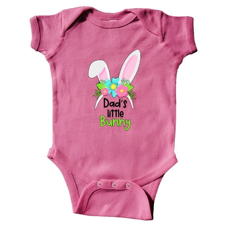 

Inktastic Dad s Little Bunny Cute Easter Bunny Ears Gift Baby Boy or Baby Girl Bodysuit