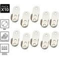 thumbnail image 3 of Support de Tringle de Garde-Robe 10 Pcs Support Ovale de Garde-Robe en Acier Chromé pour Tringle à Rideaux, Barre de Garde-Robe, Porte-Manteau, 3 of 5