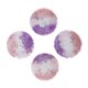 thumbnail image 4 of 4x Artesanía De De Resina De Espalda Plana Para Joyería, Accesorio Para El Cabello DIY, Decoración Del Teléfono Rosa blanco púrpura Macarena cuenta semicircular de resina con espalda plana, 4 of 8