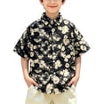 thumbnail image 3 of Rvasteizo Shirts for Boys Girls Fashion Print Lapel Chest Pocket Light Short Sleeve Shirt Top for Boys Girls, 3 of 4