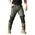 thumbnail image 7 of HAOTAGS Men's Straight-Leg Pants, Multi-Pocket Elastic Waist Breathable Mountaineering Trousers Army Green M, 7 of 7