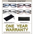 thumbnail image 3 of Gafas de lectura Readersoul, paquete de 4 unidades, para hombre, con aumento de 3.5, 3 of 6