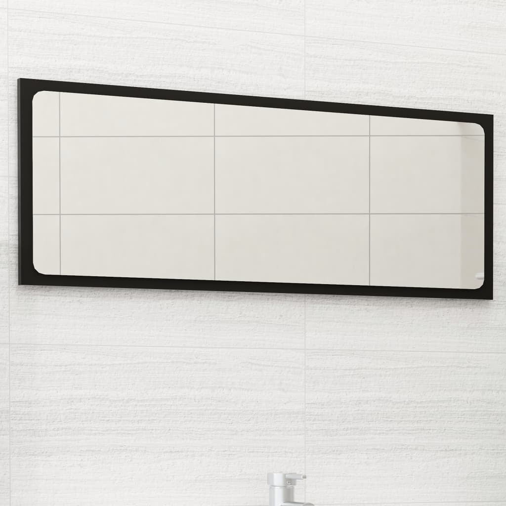 Wchiuoe Bathroom Mirror Black 35 4 X0 6 X14 6 Chipboard Cabinets Storage Walmart Com Walmart Com