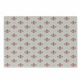 thumbnail image 1 of Coral Cutting Board, Checkered Pattern with of Fleur De Lis Royal French Lily Flower, Decorative Tempered Glass Cutting and Serving Board, Small Size, Pale Pink Coral, by Ambesonne, 1 of 1