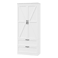 thumbnail image 7 of Homfa 70'' Tall Kitchen Pantry with Shelf & Drawer, Farmhouse 2 Door Pantry Storage Cabinet for Dining Room Living Room, White, 7 of 7