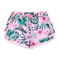 thumbnail image 2 of Conairie Swim Shorts Women High Cut Tummy Control Swimsuit Lightweight Floral Print Ruched Scrunch Swimsuit Bottom Pink L, 2 of 6
