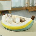 thumbnail image 3 of kchsji Banana Boat Pet Bed For Cats Dogs, Thickened Elevated Pet Nest With Non-Slip Bottom, Four Seasons Pet Mat For Indoor Use, Comfortable Pet House For Small Medium Large Pets And Animal Care, 3 of 7