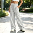 thumbnail image 5 of LIaqionyy Big Girls Sweatpants Kids Joggers Wide Leg Sweat Pants Elastic Waist Casual Pant with Pockets, 5 of 8