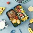 thumbnail image 5 of AZXY 1100ML 3 Compartment Plastic Bento Box 7.76x7.76x2.36in, Leakproof Microwaveable Bentgo Box, Reusable Lunch Container for Office Work Daily Dining, 5 of 8
