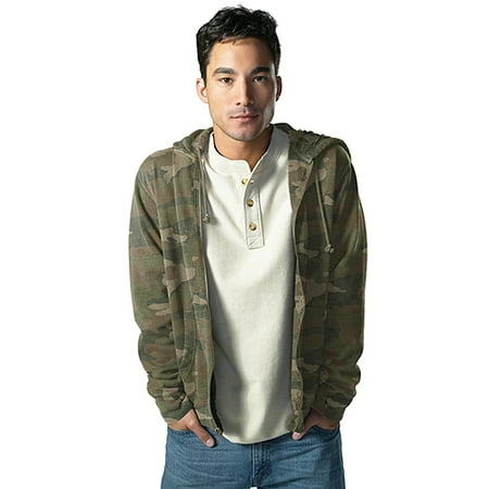 Big Men's Camo Fleece Zip Hoodie