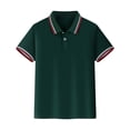 thumbnail image 2 of UACY Boys Polo Shirts Short Sleeve Vintage Knit Golf Shirts School Uniform Shirt Kids Casual Tee Tops, 2 of 9