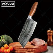 WXCOO 1pc,Kitchen Knife Stainless Steel 8 Inch Forged Kitchen Knife Sharp Bone Chopping Knife Damascus Pattern Meat Fish Slicing Knife Butcher Knife Cooking Tools