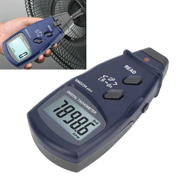 Digital Digital Tachometer LCD Display Portable Photoelectric RPM Meter for Motor Fan Automobile Boat 2.50-99999RPM Range